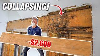 My House Almost Collapsed! Replacing A ROTTEN Load Bearing Beam Sellers Hid From Me!