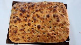 فوکاچیای خمیرترش(ساده‌ترین نان خمیرترش) _ focaccia bread