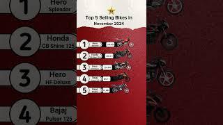 Top 5 Selling Bikes In India in November 2024 #technnu #bikesales