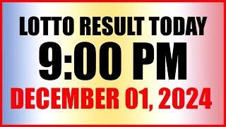 Lotto Result Today 9pm Draw December 1, 2024 Swertres Ez2 Pcso