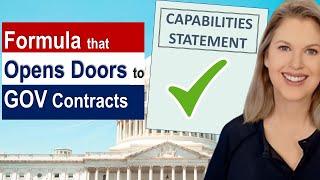 Build Your Capabilities Statement to Open Doors with the Government