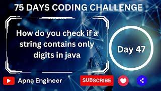 How do you check if a string contains only digits in java | check if a string contains digit #java