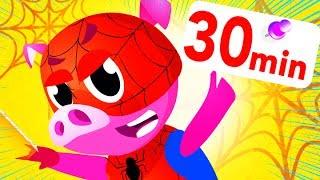 Spiderman Sing Along Songs, Awesome Marvel, Captain America Hulk IronMan Compilation by Little Angel