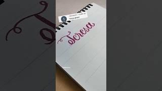 Calligraphy/ brush pen calligraphy/ name request/ alphabet lettering/ daily art @artbyvincy