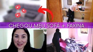 CHEGOU O SOFÁ | FAXINA | CAPRICHEI NO PISO | CANAL PATY GIMENES