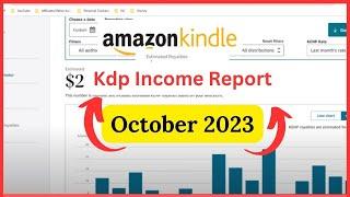 Amazon kdp income report October 2023 | Kdp 2 Oders Income | Kdp Books Sells Income