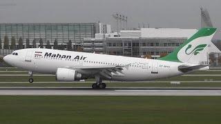 Mahan Air A310-304 EP-MHO Landing and Take Off at Munich Airport