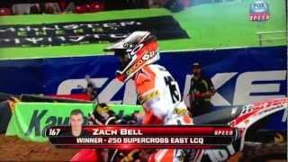 Zach Bell Air Wheelie Attempt? St. Louis 250 SX Supercross 2013