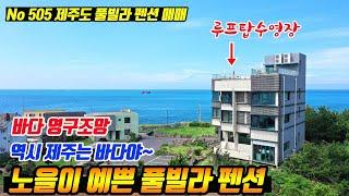 (강추) 외국 휴양지 같은 제주 최고급 풀빌라 펜션매매 바다 영구조망 루프탑 수영장 객실6실 살림집 별도