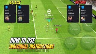 Individual Instructions എങ്ങനെ കൃത്യമായി Use ചെയ്യാം? |How To Use Individual instructions?#efootball