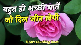 बहुत ही अच्छी बातें दिल जीत लेगी  | Best Hindi Shayari video | Heart touching quotes