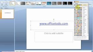 How to change the hyperlink text color? | Powerpoint 2007