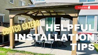 Costco 12X14 Yardistry Gazebo Helpful Tips | How To DIY Costco Gazebo Pavilion Pergola