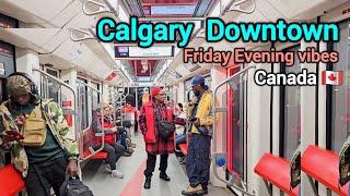 Calgary Downtown on Friday Evening Walking Tour #Canada #Alberta #Calgary