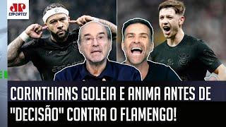 "O Corinthians EVOLUIU MUITO! E EU FALO: pode DAR UMA CACETADA no Flamengo se..." GOLEADA ANIMA!