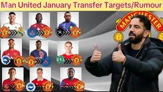 Manchester United January Transfer Targets/Rumour with Ademola Lookman Under Amorim Season 2024/2025