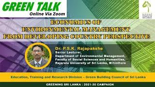 Economics of Environmental Management - From Developing Country Perspective