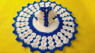 How to make new design woolen dress for kanhaji/How to make winter Crochet dress for laddugopal/