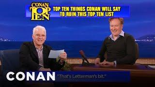 Scraps: Steve Martin and Conan Work Out The Top 10 List | CONAN on TBS