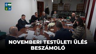 2024.11.26 - Novemberi testületi ülés beszámoló