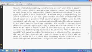 A Generalized Nash Equilibrium Approach for Robust Cognitive Radio Networks via Generalized Variatio