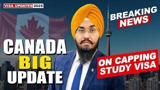 CANADA BIG UPDATE ON CAPPING STUDY VISA | STUDY VISA UPDATES 2025 | USA CANADA UK