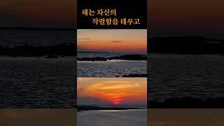 해는 아직 자신의 작렬함을 채 태우지 못하고 머뭇머뭇 이승에서의 안타까움을 달래고 있는 중이다.