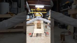 A subscriber taught me how to stabilize my #workbench on any floor! #Wesdoesit #woodworking #diy