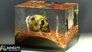 Glowing Skull Resin Art Underwater: A Spooky Halloween Masterpiece!