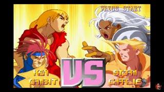 X-Men vs Street Fighter - Ken/Gambit arcade mode (PS1)