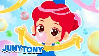 Icky Sticky Bubble Gum | Sing Along | Nursery Rhymes | Kids Songs | JunyTony