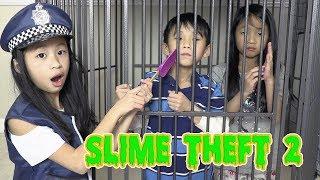 Pretend Play Police LOCKED UP Kaycee for STEALING SLIME Part 2