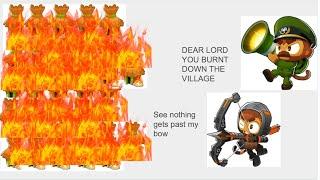 quincy burns down the village (btd6 meme)