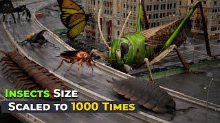 If Insects' Size Increased to 1000 Times| Imaginary Size Comparison bugs