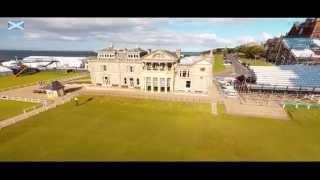 Scotland  - 'the home of golf' - by drone