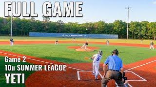 Full Game - 10u Waves Baseball - ToB Summer League Game 2 vs Yeti Baseball