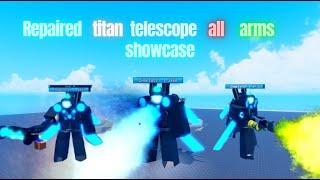 Repaired titan telescope all arms showcase I Roblox Super box siege defense