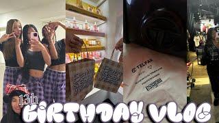 MY 13TH BIRTHDAY VLOG || shopping, sleepover, nails