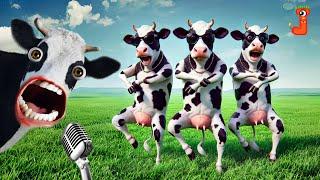 FUNNY COW DANCE 4 │ Cow Song & Cow Videos 2024 | Cow music | funny dancing cow | amba | hamba | goru