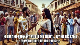 He Beat His Pregnant Wife in the Street… But His End Came from the Child He Tried to Kill! #tales