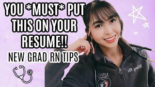 Resume Tips: New Grad Nurse I TIFFANYRN