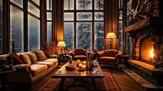 Smooth Winter Jazz MusicCozy Cabin Ambience with Mellow Jazz Piano Music for Sleep, Stress Relief