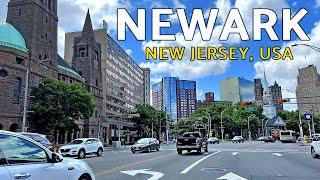 Driving NEWARK USA -  Downtown Newark, New Jersey Driving Tour - 4K