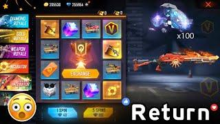 Indonesia Server Next Incubator Return  || Garena Free Fire