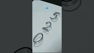 How to write letters in 3D #3d #3dletters #3dnumber