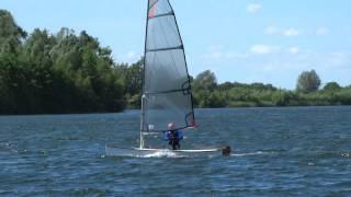 Viola 14 sailing canoe - large sail trial - video 3