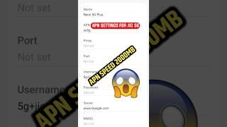 APN SETTINGS FOR JIO 5G #shorts #APNJIO5G