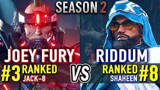 T8  JOEY FURY (#3 Ranked Jack-8) vs RIDDUM (#8 Ranked Shaheen)  Tekken 8 High Level Gameplay