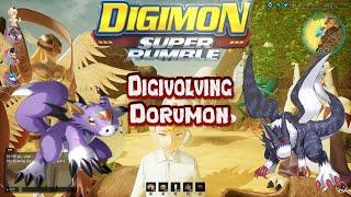 Digivolving Dorumon To Dorugamon In Digimon Super Rumble!