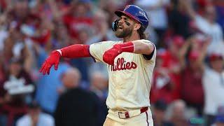 BEDLAM AT THE BANK! Bryce Harper and Nick Castellanos go BACK-TO-BACK to tie NLDS Game 2!